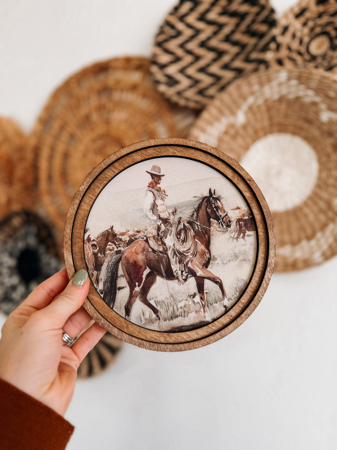 Solo Cowboy Circle Art