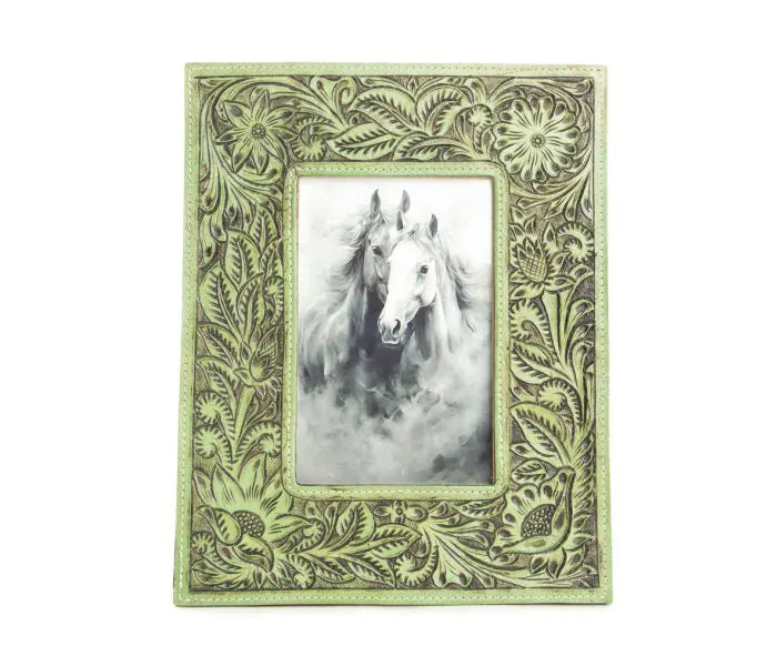 Tooled Picture Frame: Sage