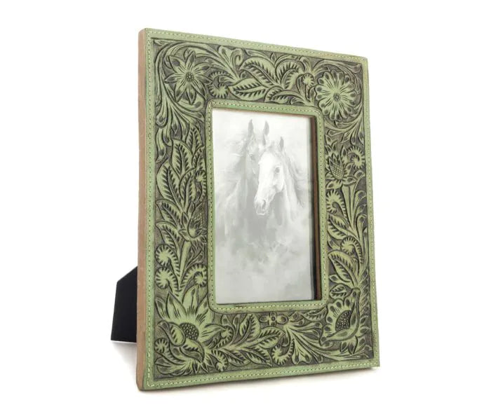 Tooled Picture Frame: Sage