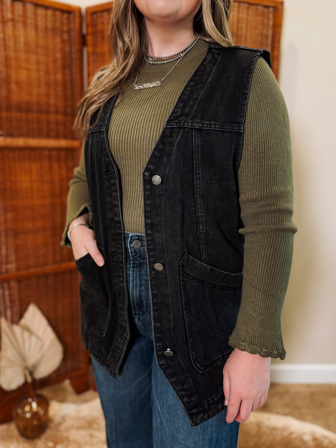 Market Street Denim Vest