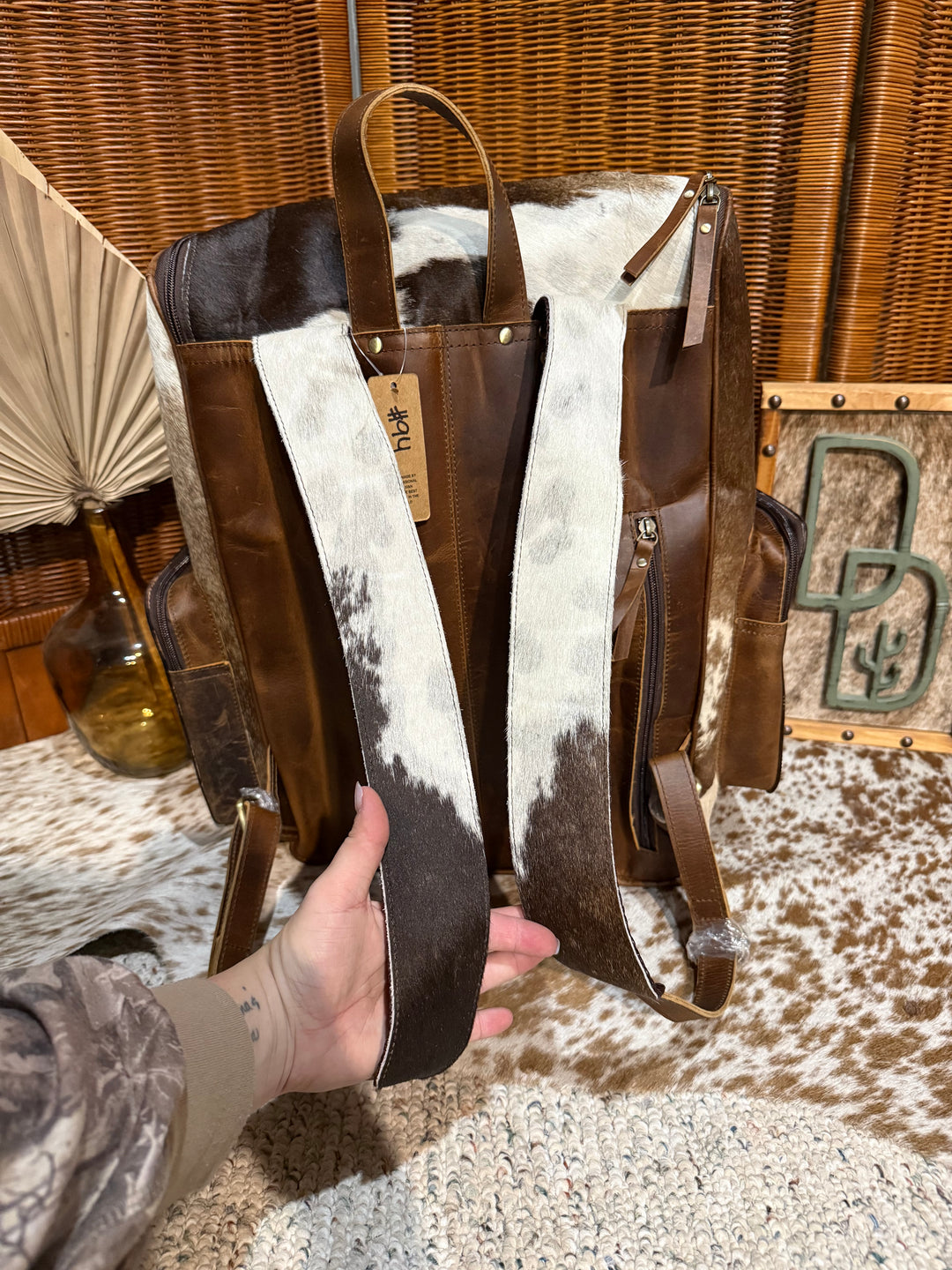 Evangeline Cowhide Backpack #94