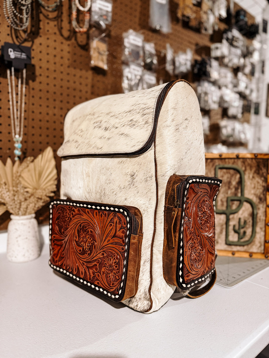 Evangeline Cowhide Backpack #19