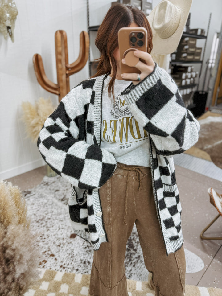 Ollie Checkered Cardigan