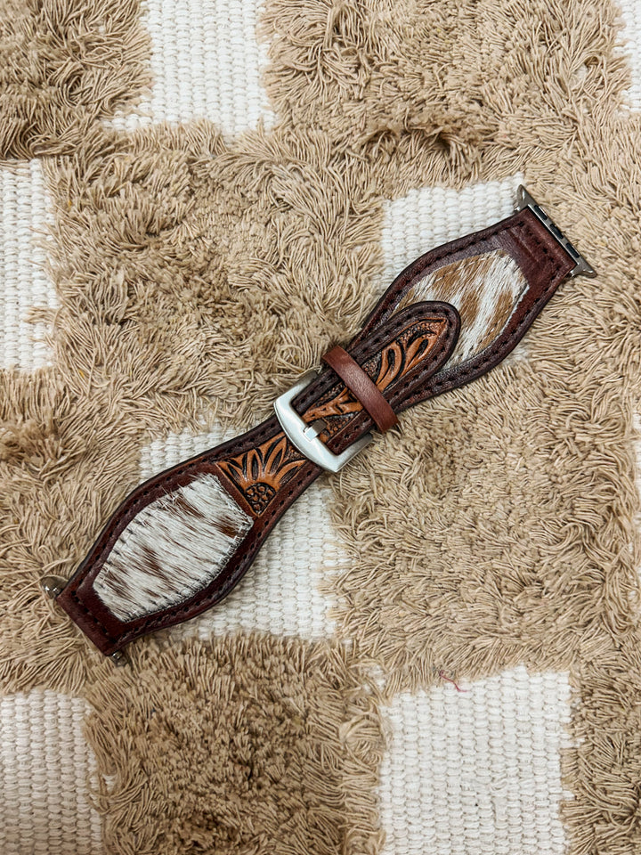 Longhorn Tooled Watch Band