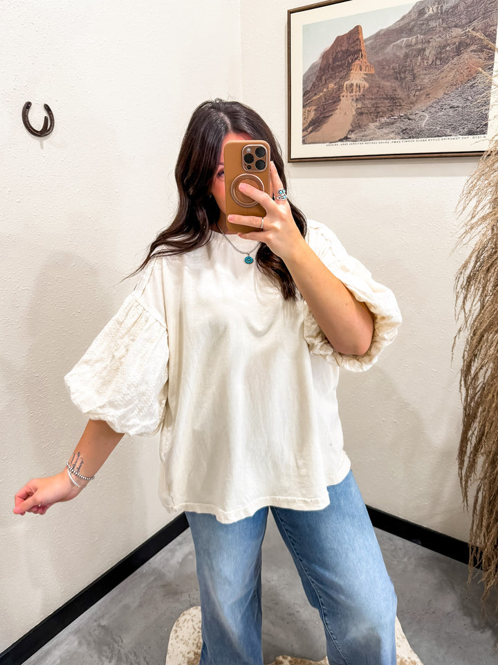 Floral Puff Sleeve Blouse