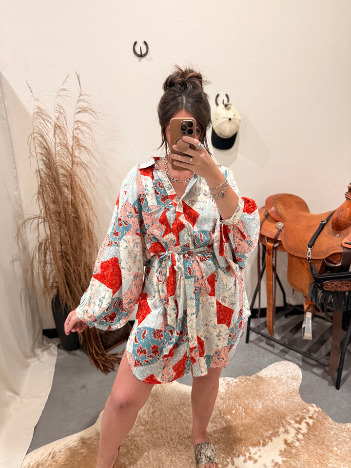 Red and Blume Tunic Dress