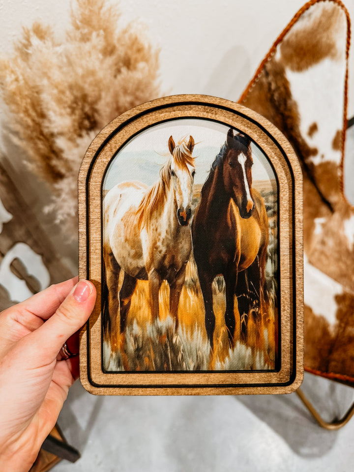 Sun Glazed Horses Arch Art