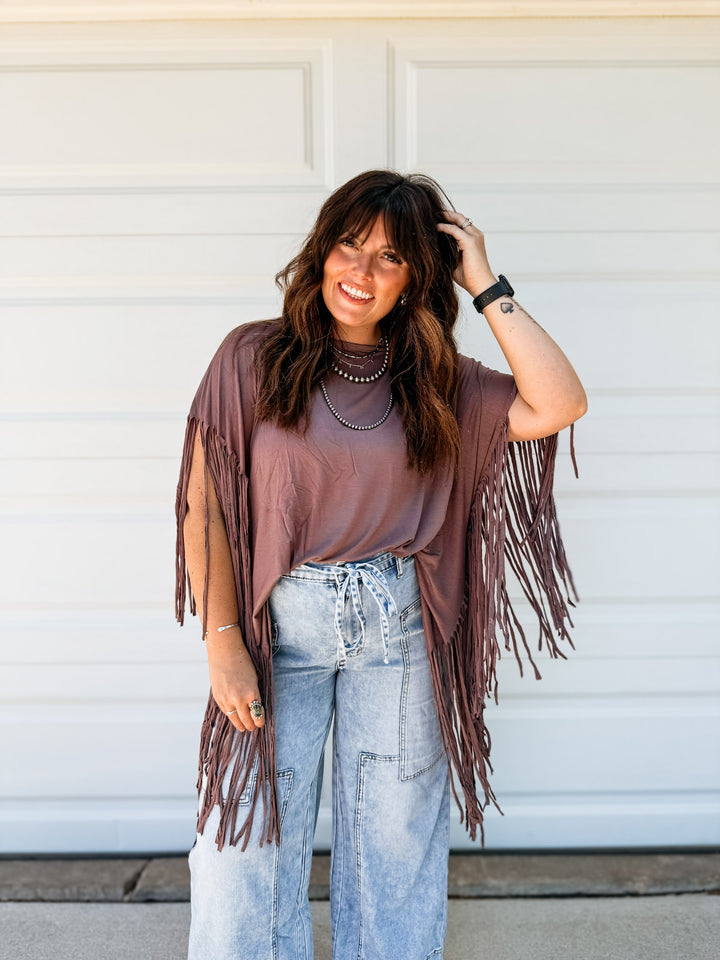 Fringe Tunic: Plum