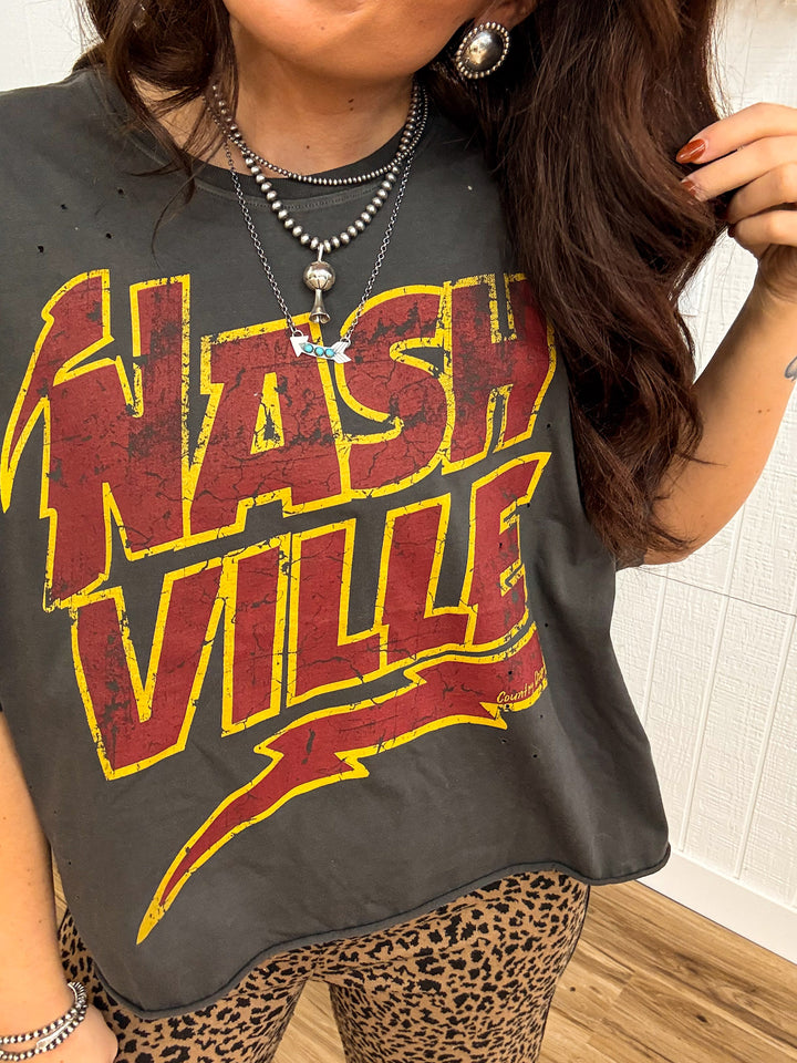 Nashville Oversized Cropped Tee