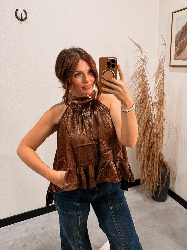The Bronze Halter Top