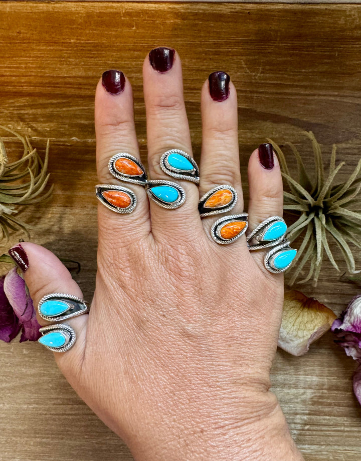 Turquoise or Spiny Oyster Ring – Stamp Z