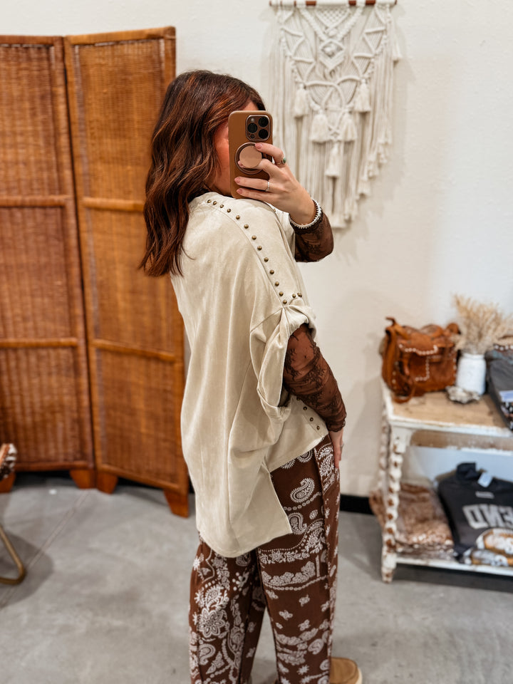 Charolette Suede Stud Top