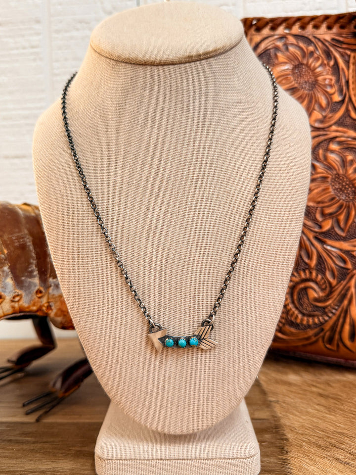 Follow Your Arrow Turquoise Necklace