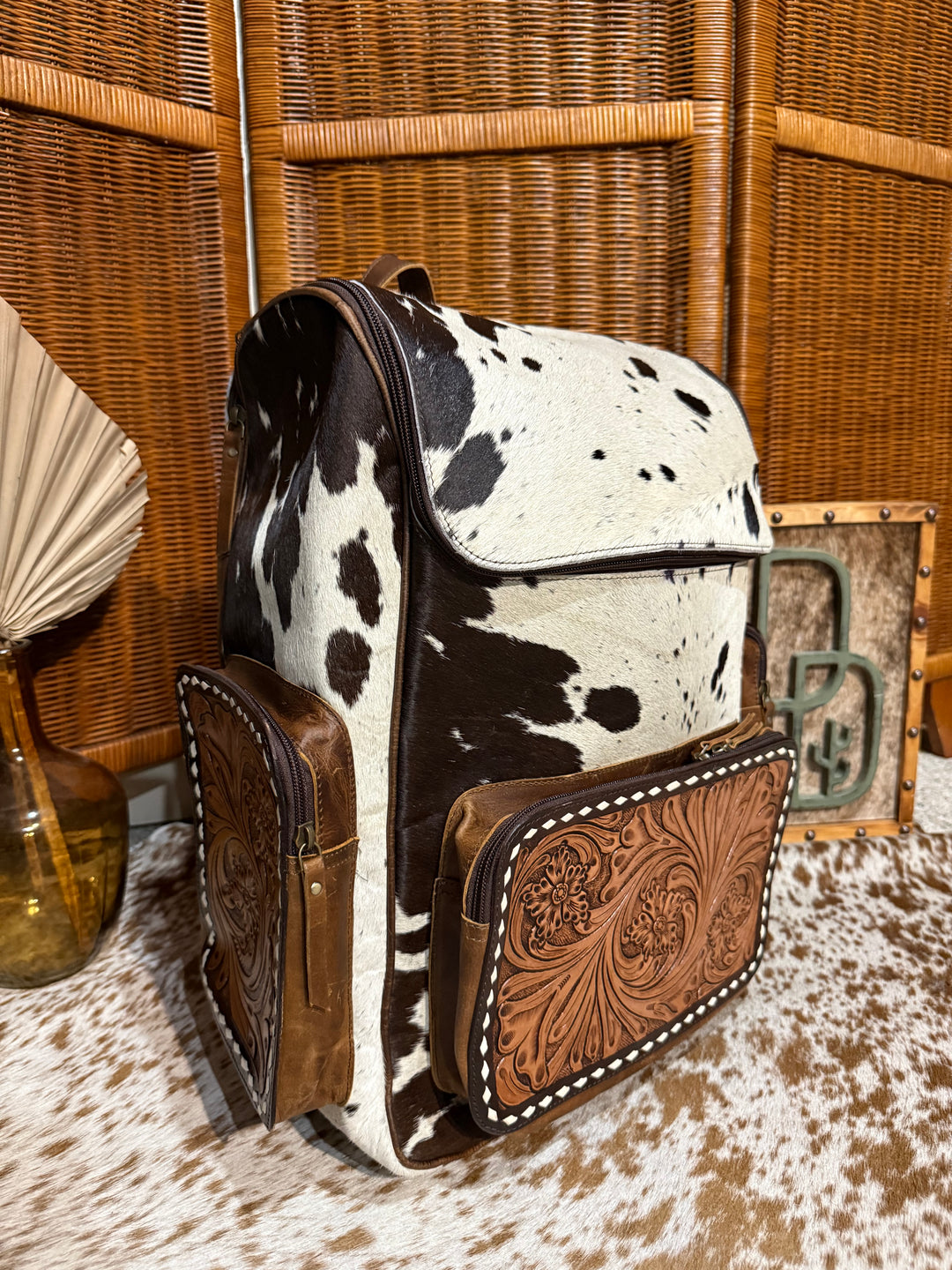 Evangeline Cowhide Backpack #60