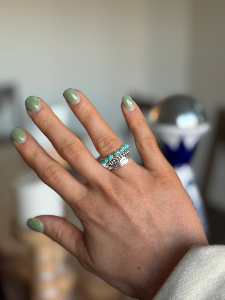 Turquoise Infinity Stacker Ring