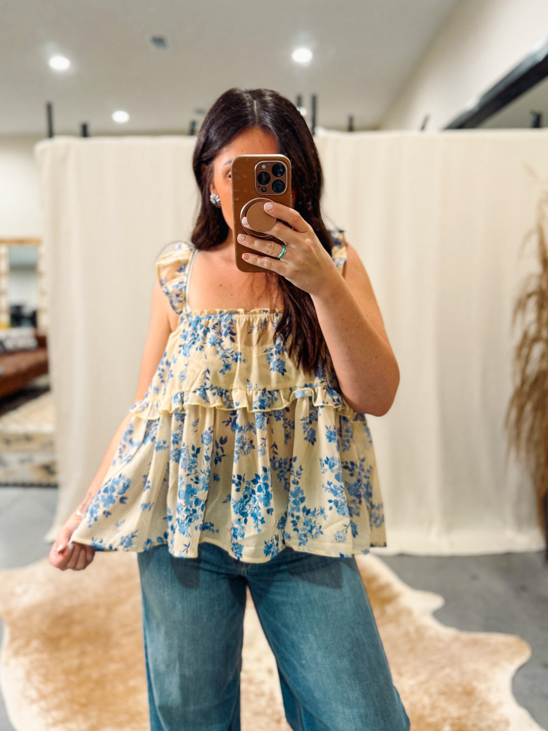 Something Blue Floral Top