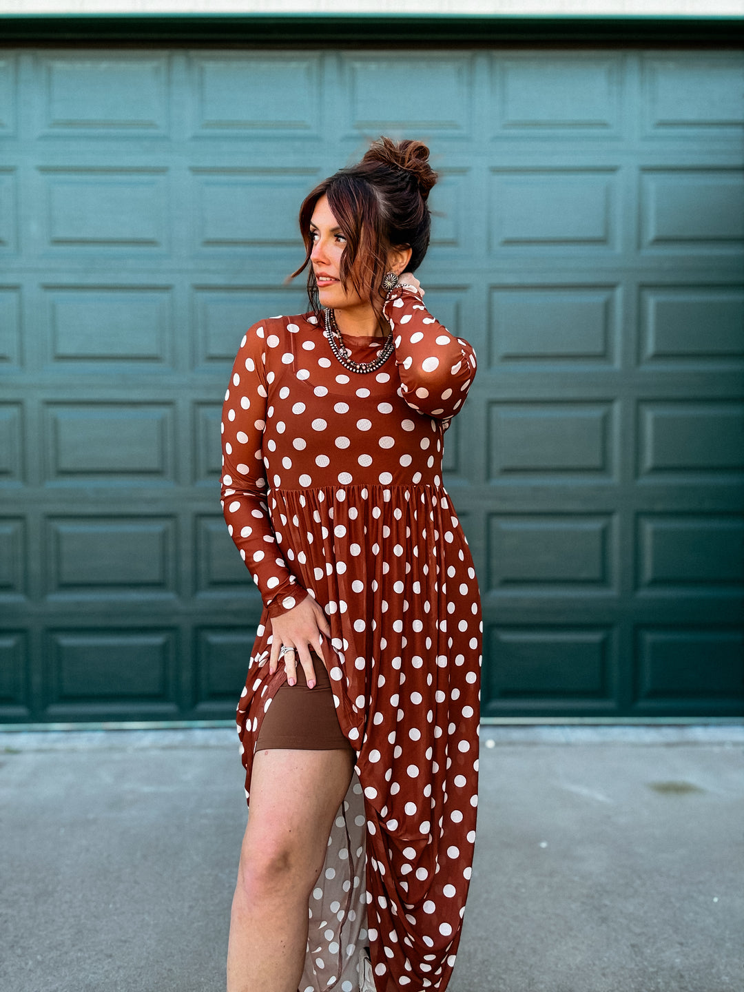 Countryside Mesh Dress: Polka Dot