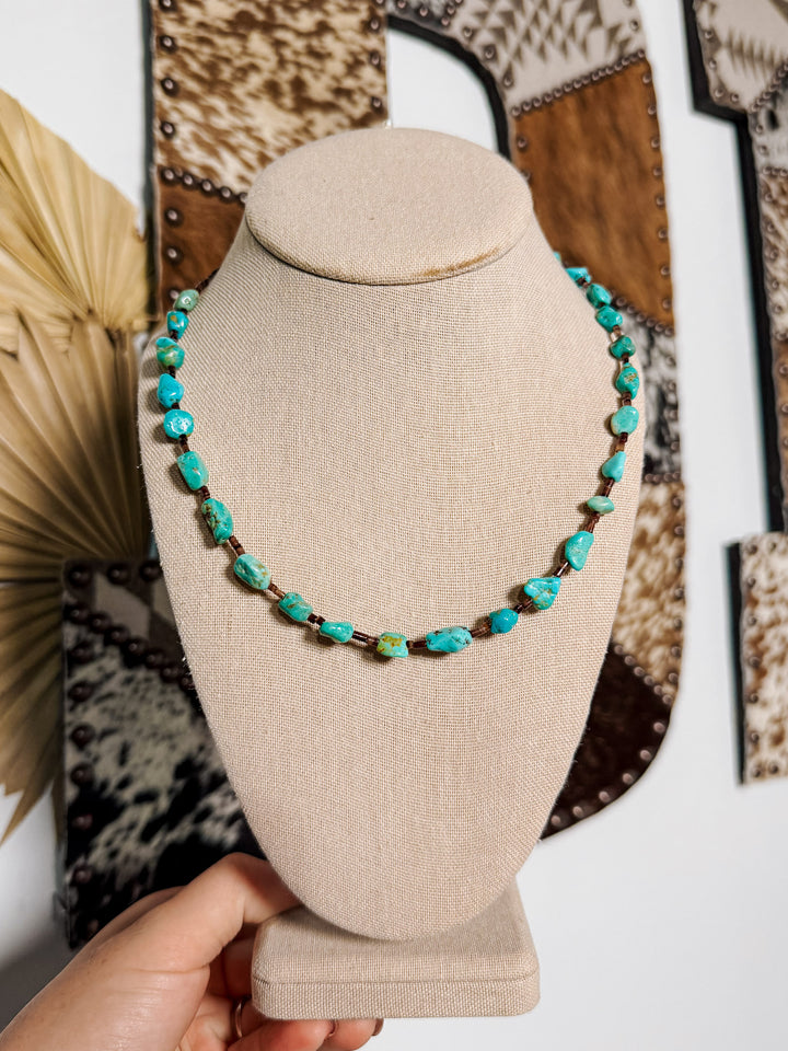 Turquoise and Shell Necklace