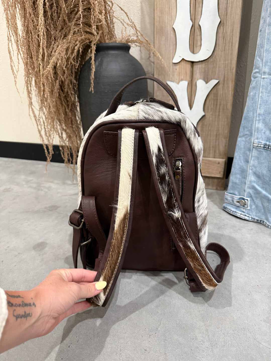 Cowhide Backpack #4