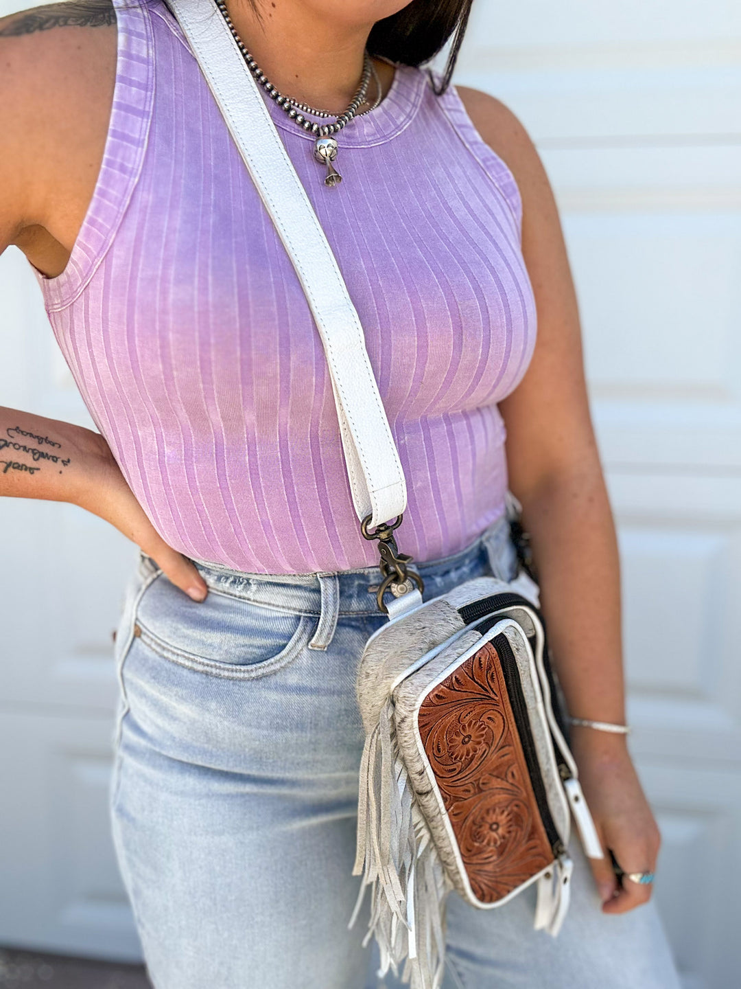 Ribbed Tank: Lilac