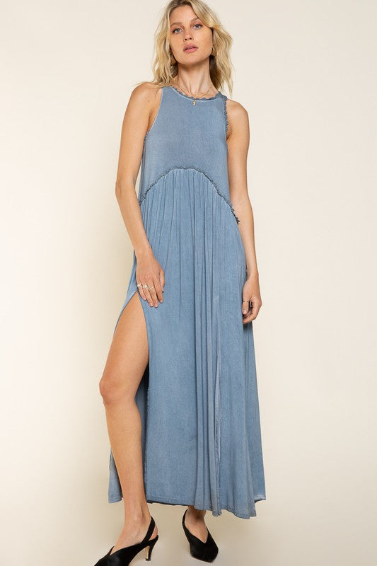 Stone Washed Maxi Dress