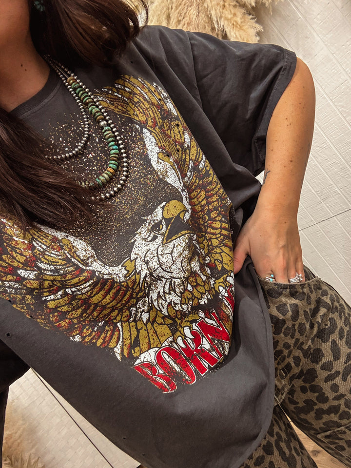 Born Free Oversized Cropped Tee