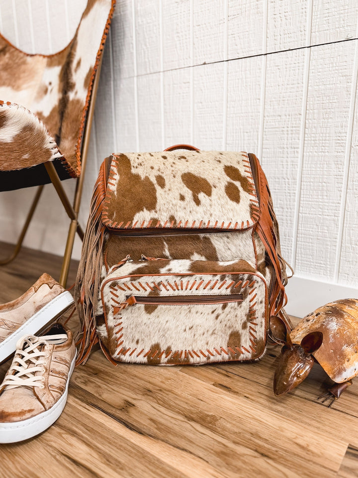 LuLu Fringe Cowhide Backpack