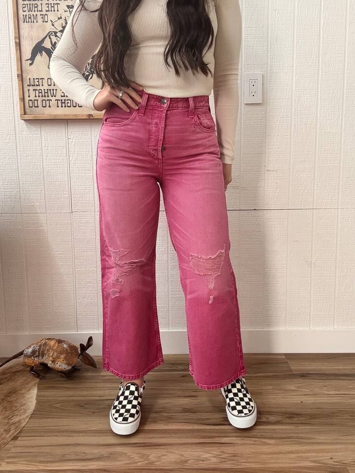 Ariat: Ultra High Rise Tomboy Wide: Pink