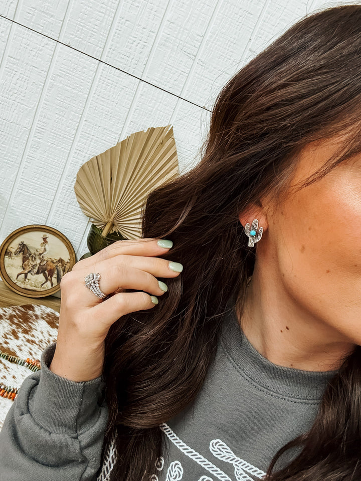 Cactus Turquoise Earrings