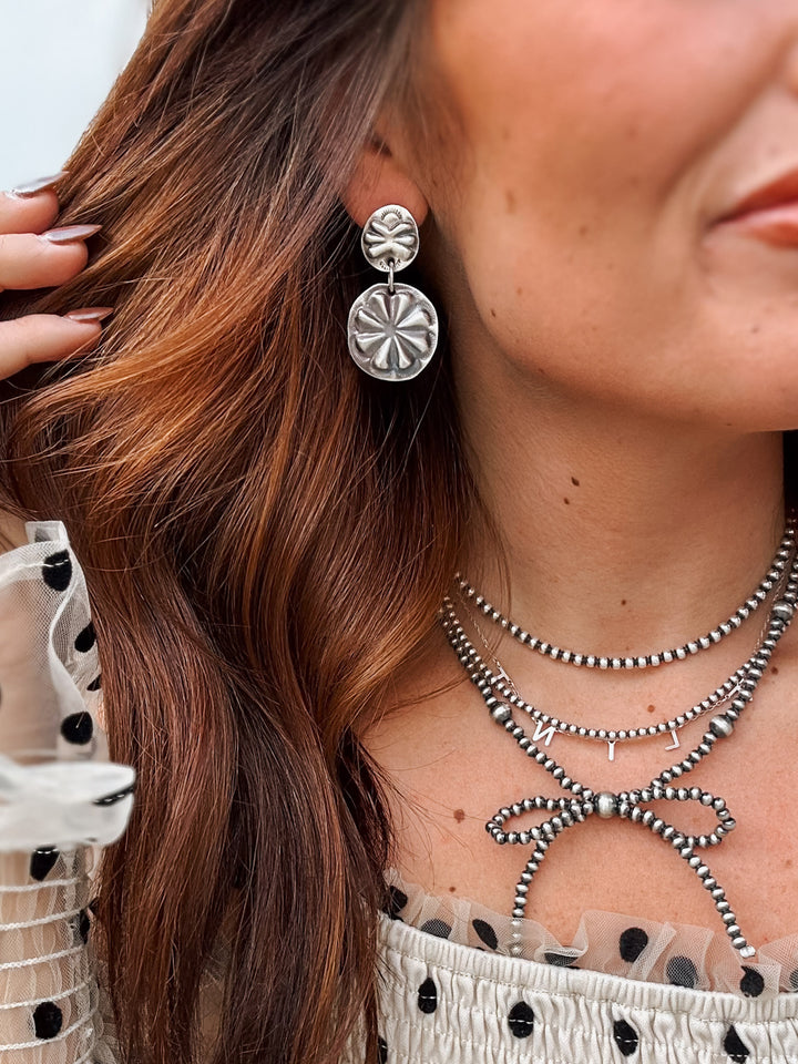 Sand Dollar Concho Stacked Earrings