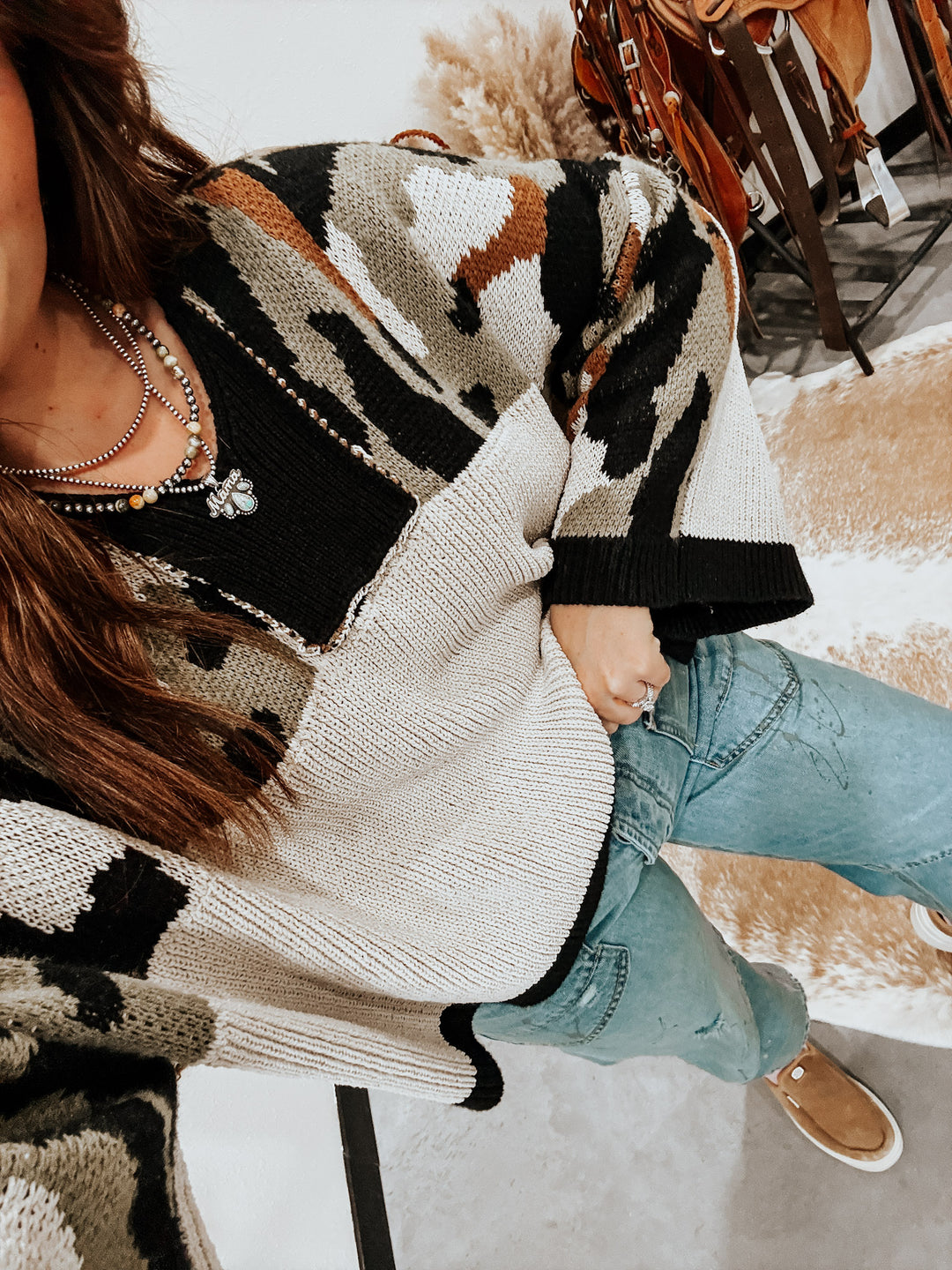 Camouflage Knit Sweater