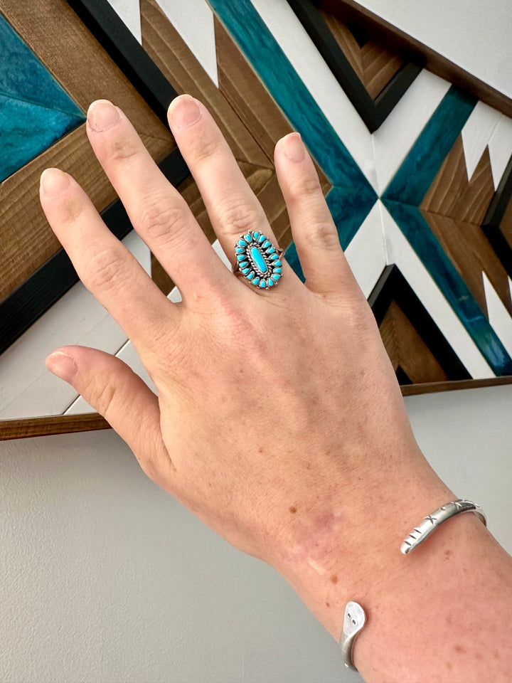 Little King Turquoise Cluster Ring