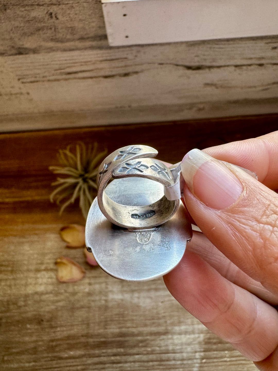 Green Turquoise Ring - Adjustable