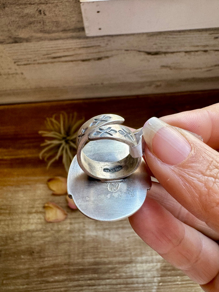 Green Turquoise Ring - Adjustable