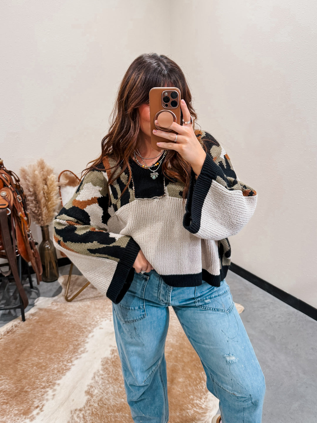 Camouflage Knit Sweater