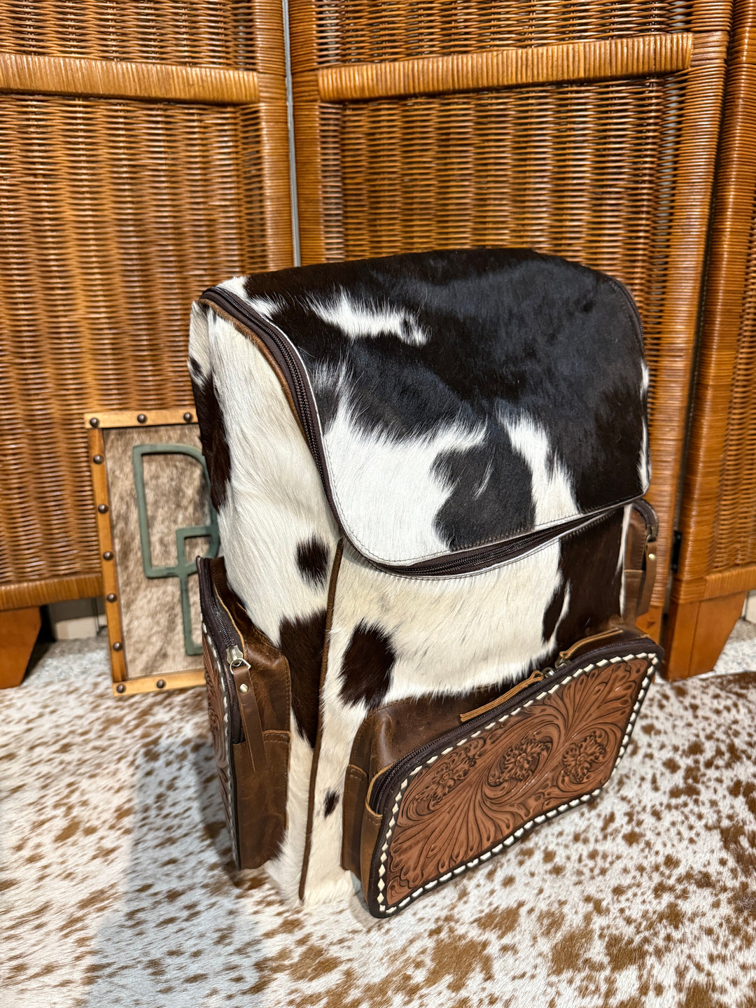 Evangeline Cowhide Backpack #55