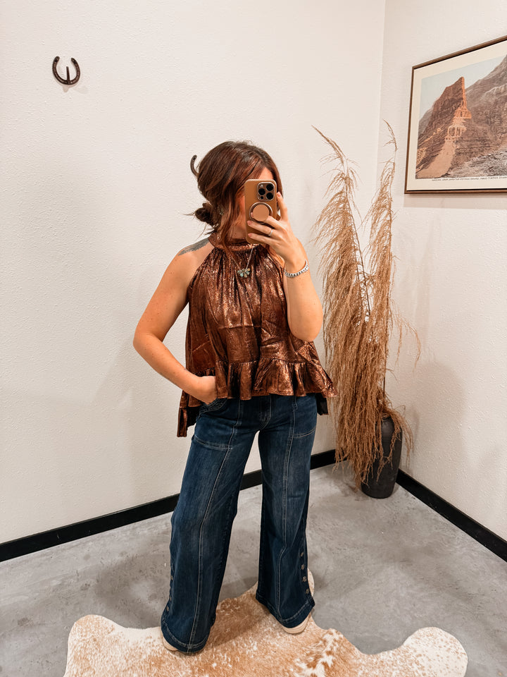 The Bronze Halter Top