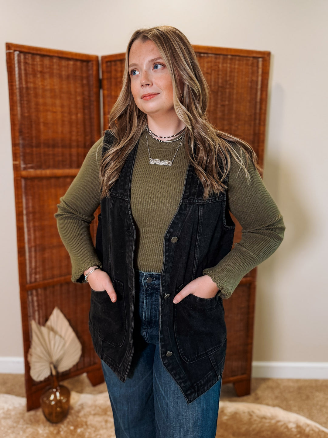 Market Street Denim Vest