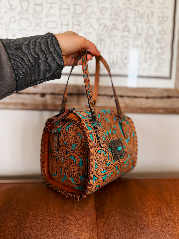 Mini Turq Inlay Speedy Purse