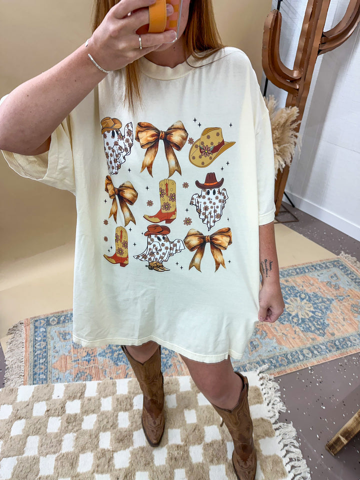 Boo & Boots Oversized Tee