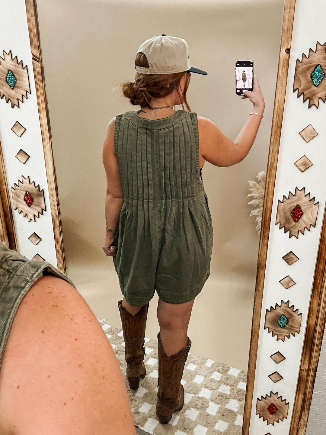 Kick Back Romper: Olive