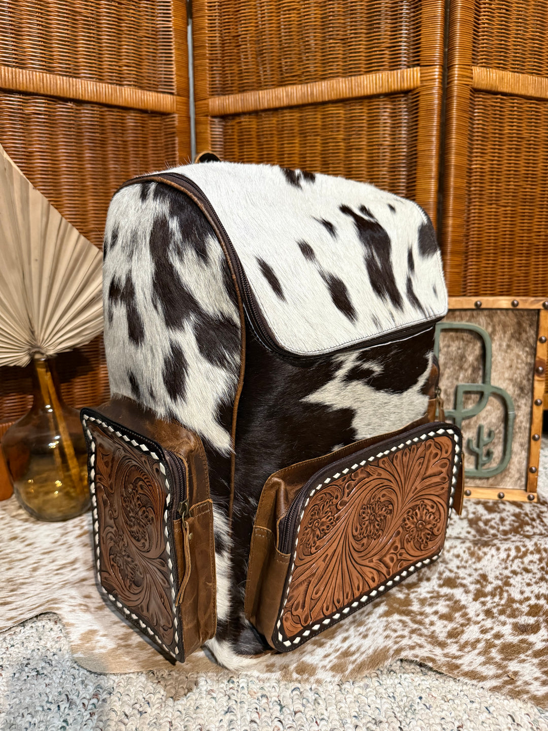 Evangeline Cowhide Backpack #93