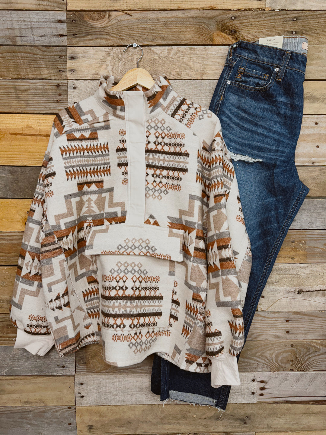 Aztec Pullover Sweatshirt