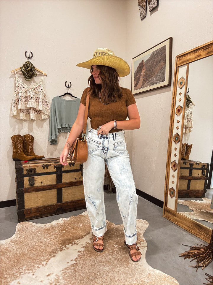 Saige: Palomino Barrel Jean