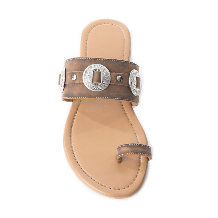 Concho Sandal: Brown