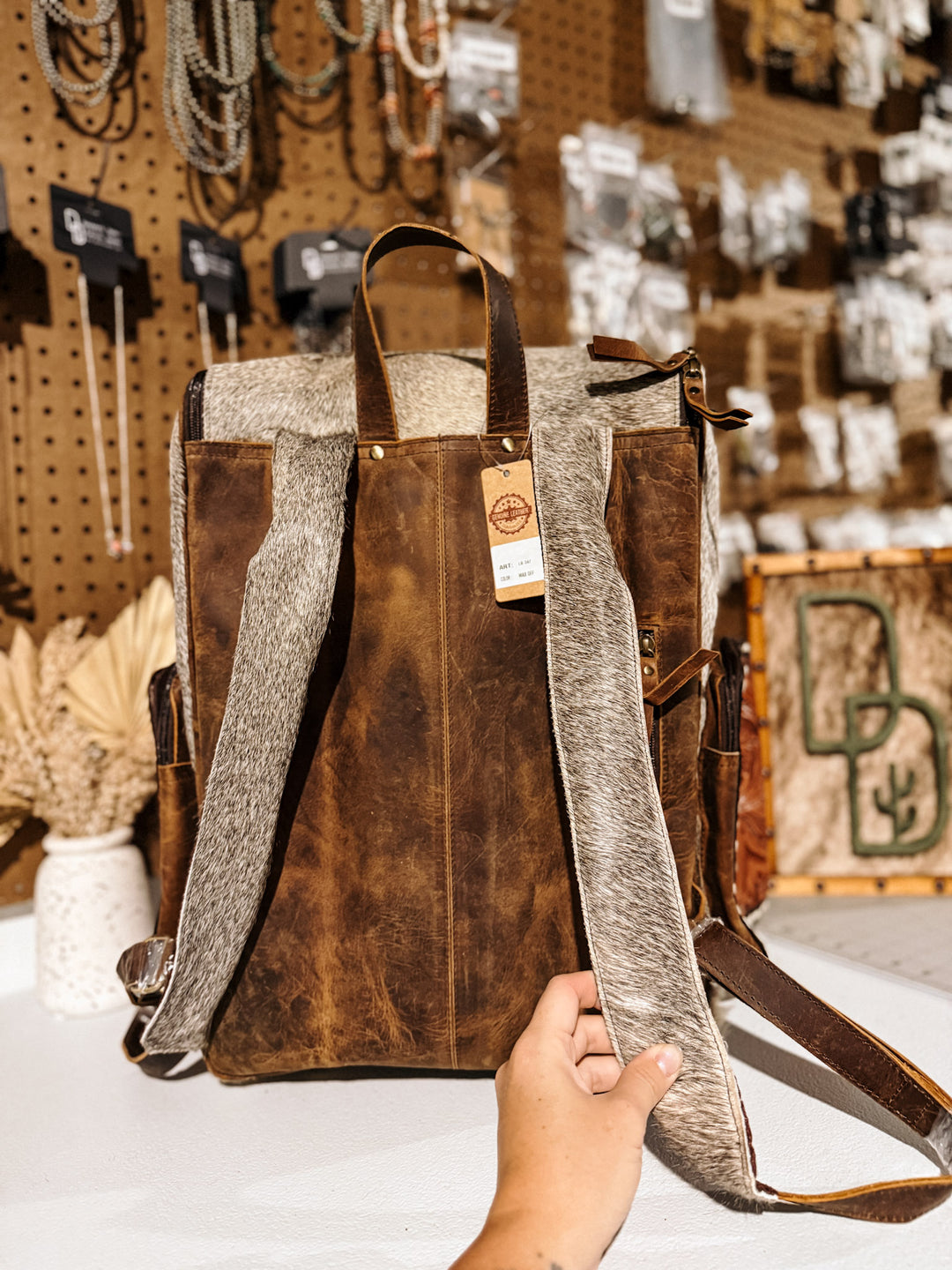 Evangeline Cowhide Backpack #50