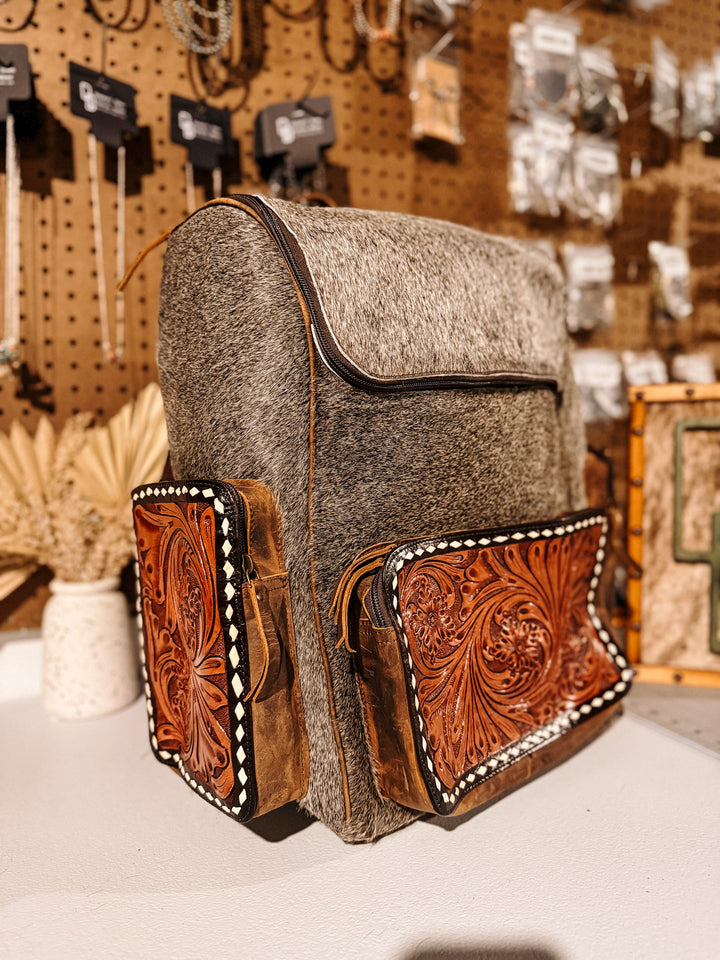 Evangeline Cowhide Backpack #46