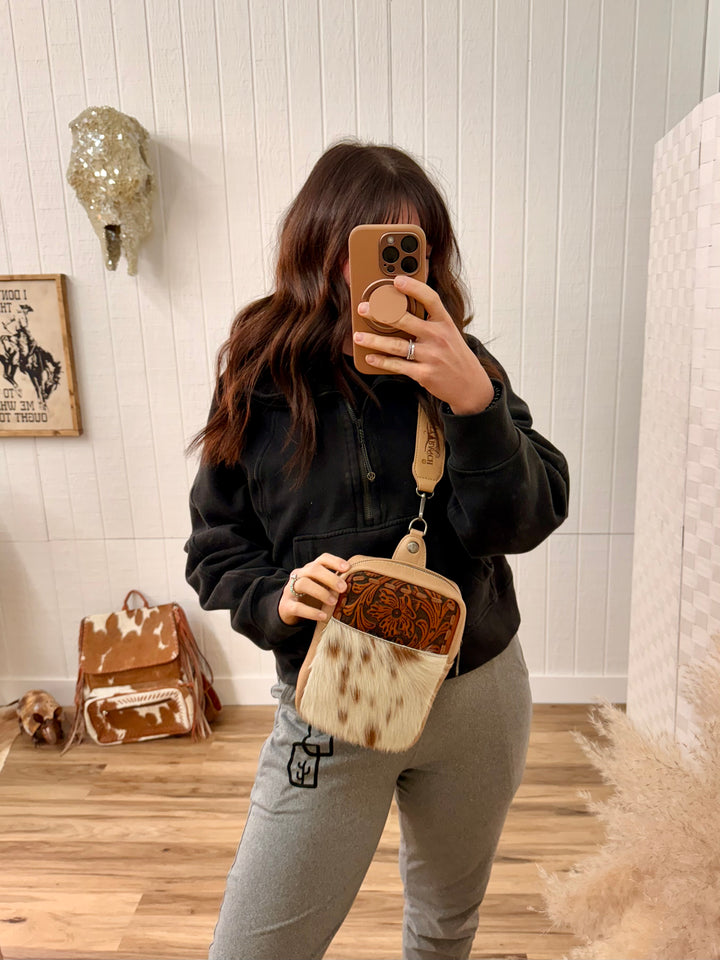 Cowhide Delulu Sling Bag