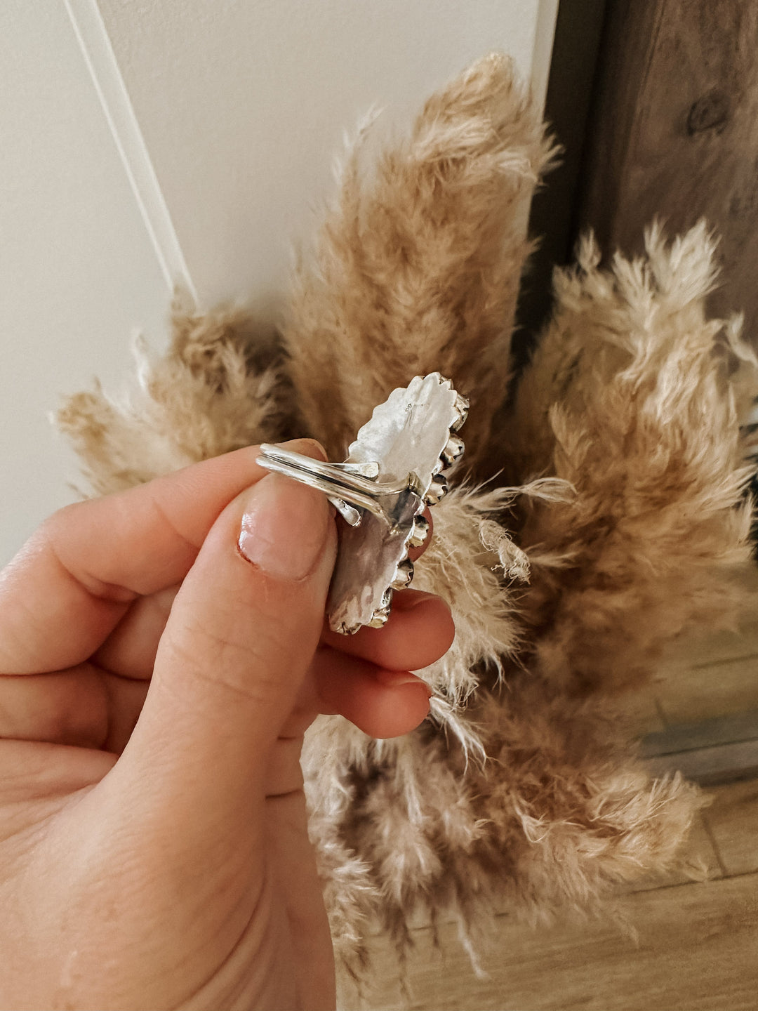 Long Beach White Buffalo Cluster Ring