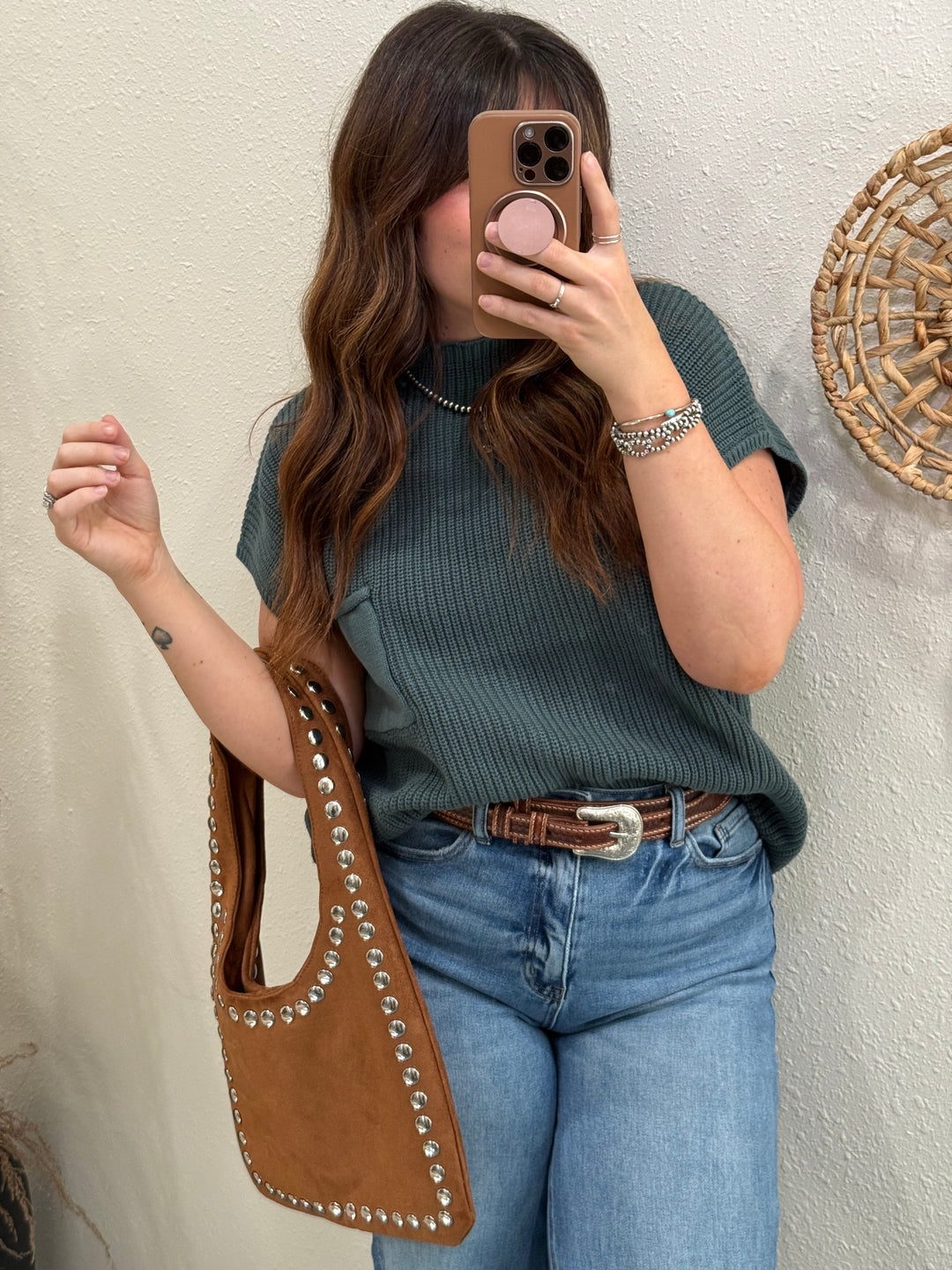 Sedona Knit Vest: Ash Jade